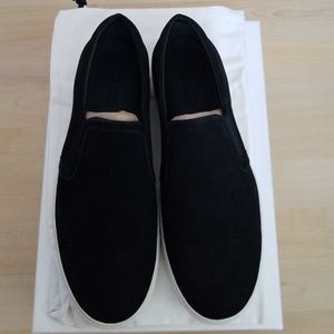 NEW Vince Barron black suede slip on shoes